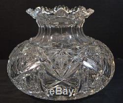 Antique American Brilliant Cut Crystal Rose Bowl Vase