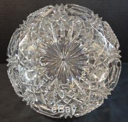 Antique American Brilliant Cut Crystal Rose Bowl Vase