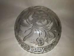 Antique American Brilliant Cut Glass Bowl Rare Pattern