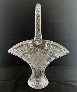 Antique American Brilliant Cut Glass Crystal Abp Rare Charles Tuthill Basket