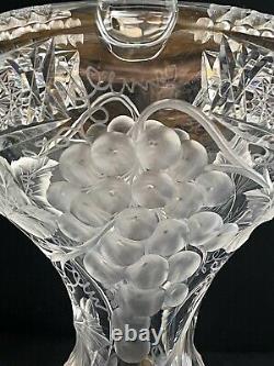 Antique American Brilliant Cut Glass Crystal Abp Rare Charles Tuthill Basket