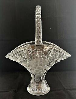 Antique American Brilliant Cut Glass Crystal Abp Rare Charles Tuthill Basket