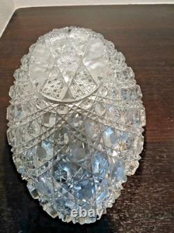 Antique American Brilliant Cut Glass Crystal Bowl