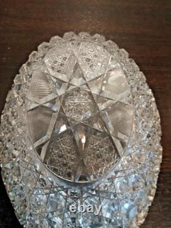 Antique American Brilliant Cut Glass Crystal Bowl