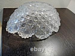 Antique American Brilliant Cut Glass Crystal Bowl