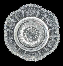 Antique American Brilliant Cut Glass Crystal Bowl 8