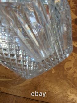 Antique American Brilliant Cut Glass Crystal Clear Pitcher #208 Triple Notch