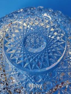 Antique American Brilliant Cut Glass Crystal Large Bowl 9 Stunning 4.5 Deep