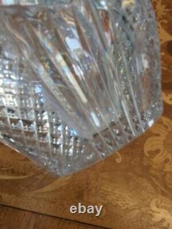 Antique American Brilliant Cut Glass Crystal Pitcher #208 Triple Notch