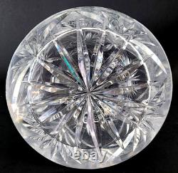 Antique American Brilliant Cut Glass Pitcher 9 Hobstar Starburst