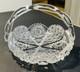 Antique American Brilliant David Walsh Crystal Basket Twisted Handle Rare