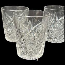 Antique American Brilliant Period 4 Lowball Whiskey Glasses Heavy Cut Crystal Antique American Brilliant Period 4 Lowball Whiskey Glasses Heavy Cut Crystal