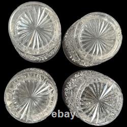 Antique American Brilliant Period 4 Lowball Whiskey Glasses Heavy Cut Crystal Antique American Brilliant Period 4 Lowball Whiskey Glasses Heavy Cut Crystal