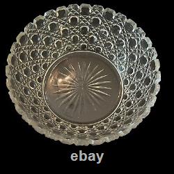 Antique American Brilliant Period ABP Cut Glass Crystal Harvard Pattern Bowl