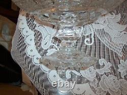 Antique American Brilliant Period ABP Cut Glass Crystal pedestal Bowl 12x 9