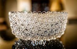 Antique American Brilliant Period Cut Glass Crystal Russian Pattern 8 Bowl