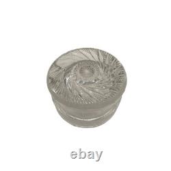 Antique American Brilliant Period Cut Glass Humidor Jar Crystal Tobacco Hobstar