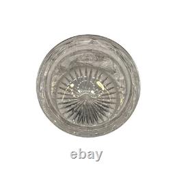 Antique American Brilliant Period Cut Glass Humidor Jar Crystal Tobacco Hobstar
