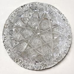Antique American Brilliant Period Nappy Hobstar Vesica Hobnail Crosshatch ABP