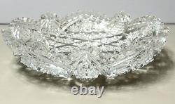 Antique American Brilliant Period Nappy Hobstar Vesica Hobnail Crosshatch ABP