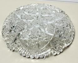 Antique American Brilliant Period Nappy Hobstar Vesica Hobnail Crosshatch ABP
