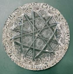 Antique American Brilliant Period Nappy Hobstar Vesica Hobnail Crosshatch ABP