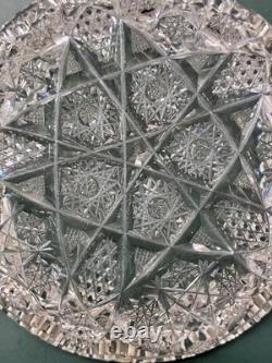 Antique American Brilliant Period Nappy Hobstar Vesica Hobnail Crosshatch ABP