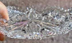 Antique American Brilliant Period Nappy Hobstar Vesica Hobnail Crosshatch ABP