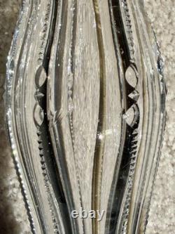 Antique American Cut Crystal Glass Boudoir Hobstar Lamp Mushroom Shade