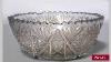 Antique American Victorian Cut Crystal Bowl With Geometric