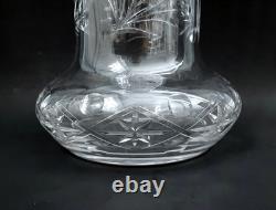 Antique BIG 16 Rock Crystal Engraved American English Brilliant Cut Glass Vase