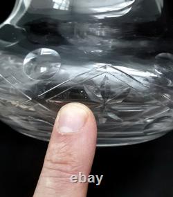 Antique BIG 16 Rock Crystal Engraved American English Brilliant Cut Glass Vase