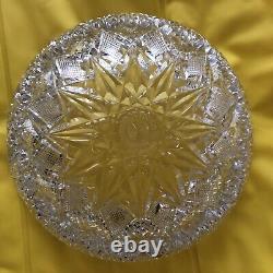 Antique BRILLIANT CUT Crystal BOWL 9 D