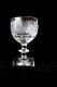 Antique Baccarat -Voneche cut crystal Empire glass goblet 1810-1830