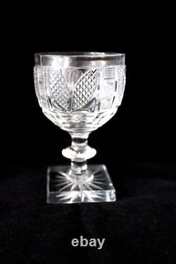 Antique Baccarat -Voneche cut crystal Empire glass goblet 1810-1830