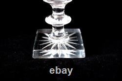 Antique Baccarat -Voneche cut crystal Empire glass goblet 1810-1830