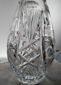 Antique Brilliant American Cut Crystal Decanter ELEANOR aka PINWHEEL 20 Tall