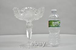 Antique Brilliant Cut Crystal Glass Candy Compote Pedestal Nut Dish a Pair