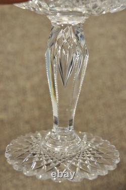 Antique Brilliant Cut Crystal Glass Candy Compote Pedestal Nut Dish a Pair