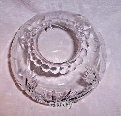 Antique Brilliant Deep Cut Crystal Glass STAR Pinwheel 6 FISH BOWL Vase
