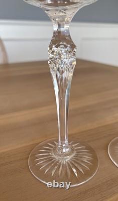 Antique Brilliant Period Cut Crystal 7 3/4 Wine Glasses Star Set of 4 Great