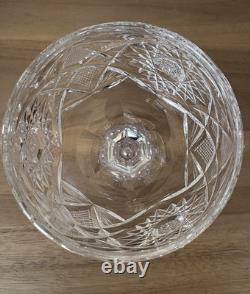 Antique Brilliant Period Cut Crystal 7 3/4 Wine Glasses Star Set of 4 Great