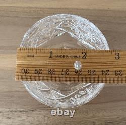 Antique Brilliant Period Cut Crystal 7 3/4 Wine Glasses Star Set of 4 Great