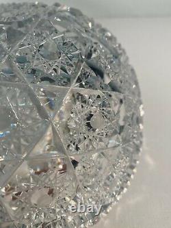 Antique Brilliant deep Cut Crystal Glass Bowl