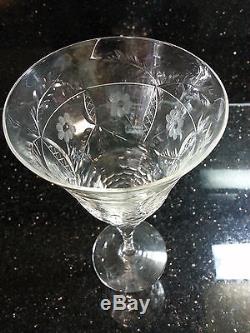 Antique Circa 1800s Hand etched cut carved lead crystal glass set-32 215yrs+ old