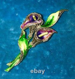 Antique Crystal Vase ABP Cut Glass Trumpet Large Heavy Footed Vtg Minte 8