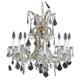 Antique Cut Crystal & Glass 8-Light Chandelier C1930