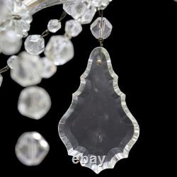 Antique Cut Crystal & Glass 8-Light Chandelier C1930