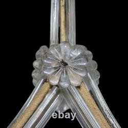 Antique Cut Crystal & Glass 8-Light Chandelier C1930