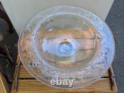 Antique Cut Crystal Glass Victorian Bowl Onyx Claw Feet Base Pairpoint